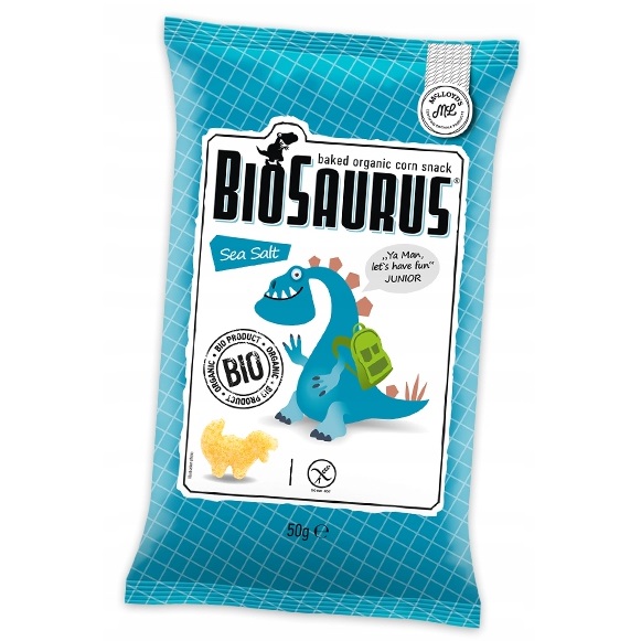 Chrupki kukurydziane BIO sól morska 50g – Biosaurus